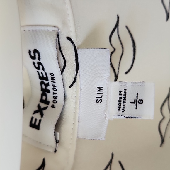 Rare  Express White Lip Print  Shirt - Picture 2 of 4